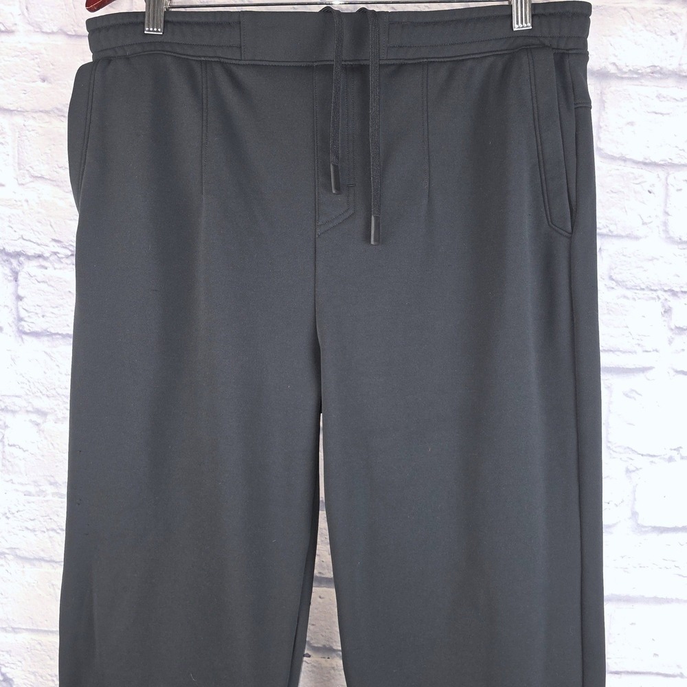 Rhone Joggers Men Black Fleece Performance Tapered Athletic Stretch Pants‎ Sz 34